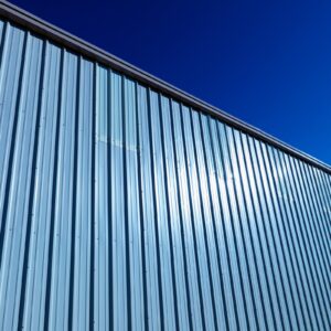 metal siding of a building