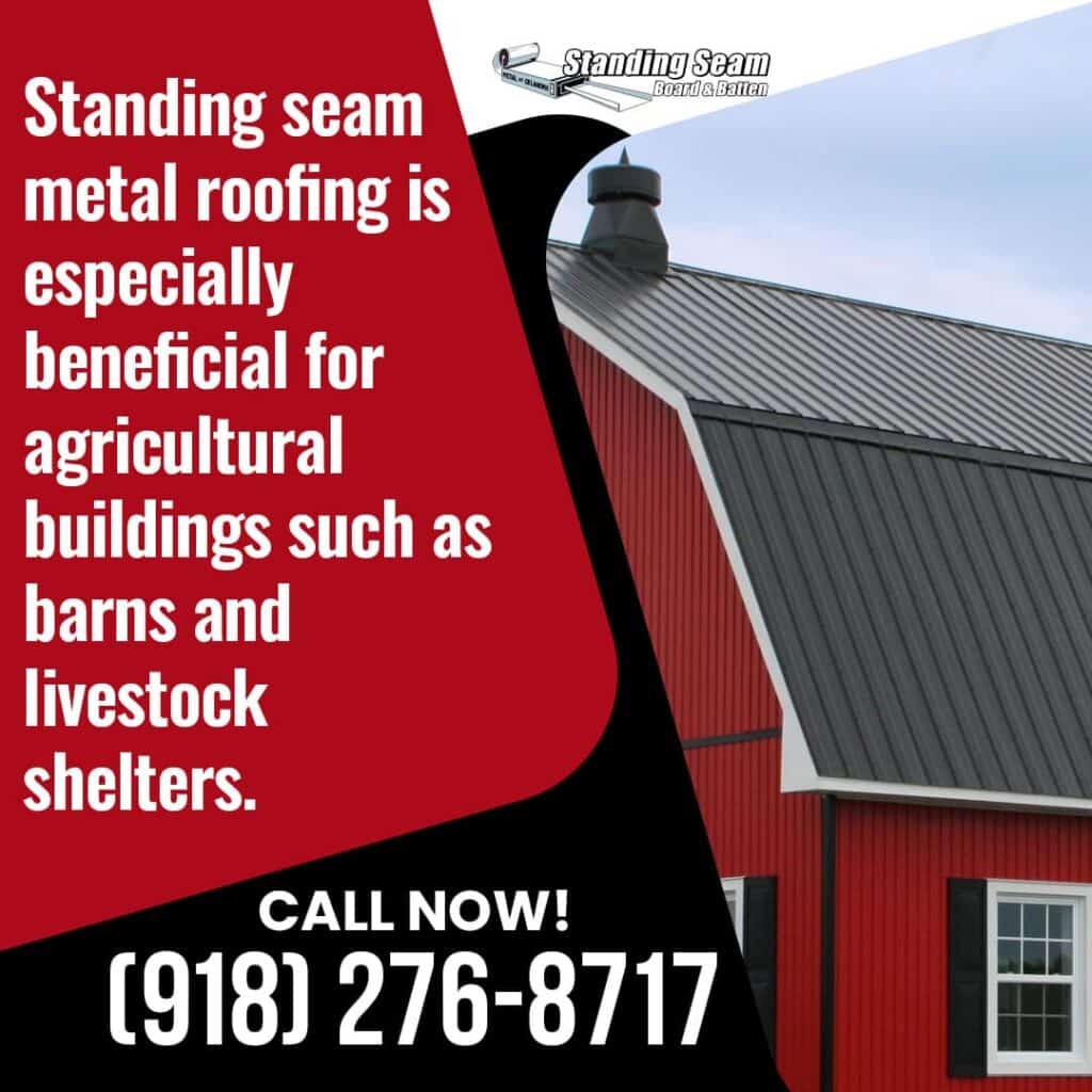 standing seam metal roofing for agricultural buildings like barns