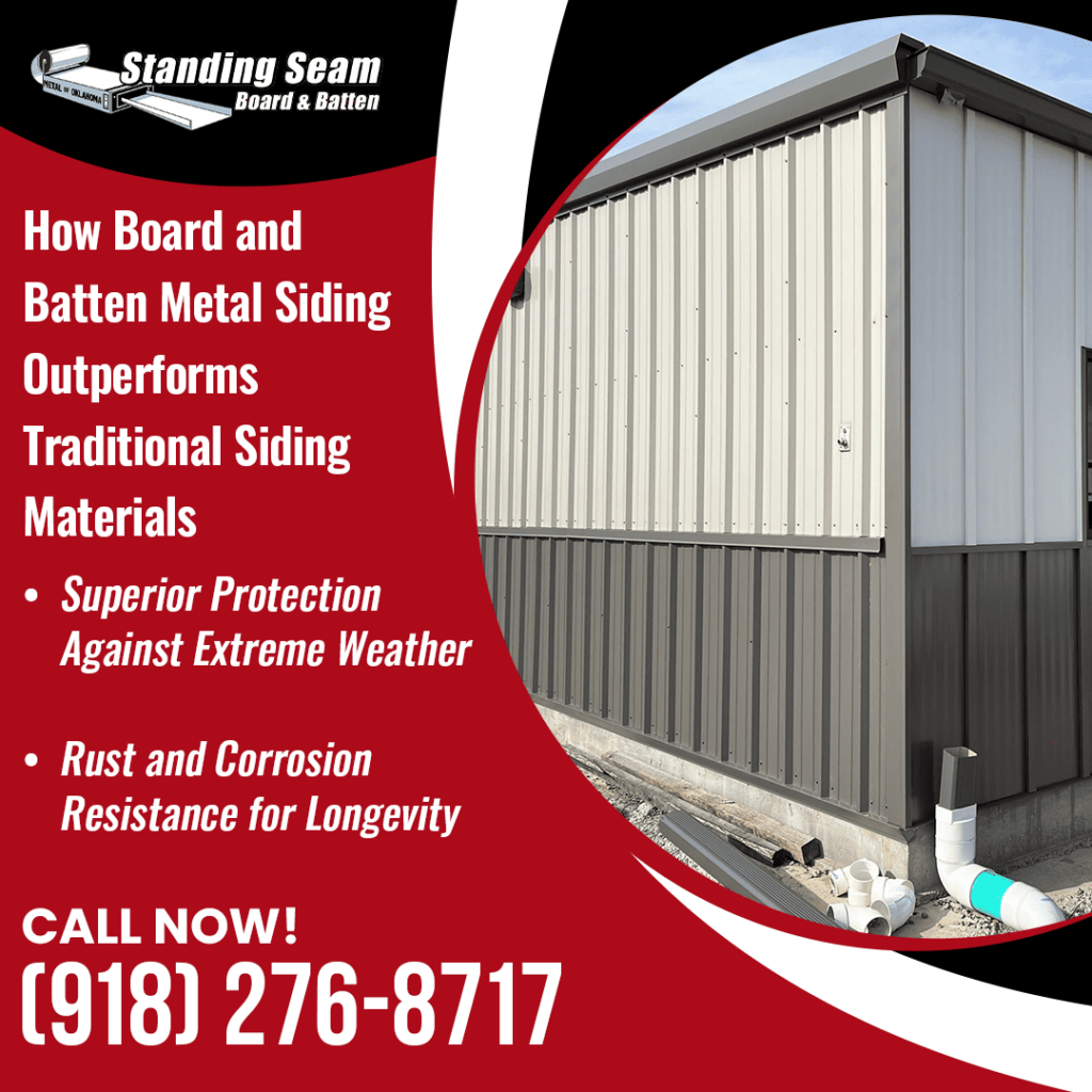 Board and Batten Metal Siding outperforms traditional siding materials