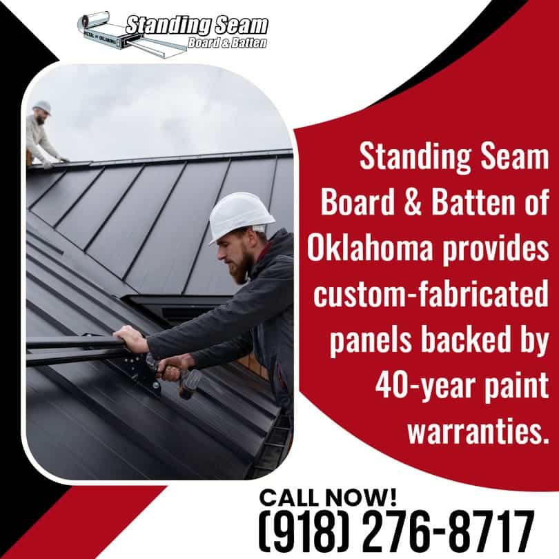 Custom-fabricated panels with 40-year paint warranties