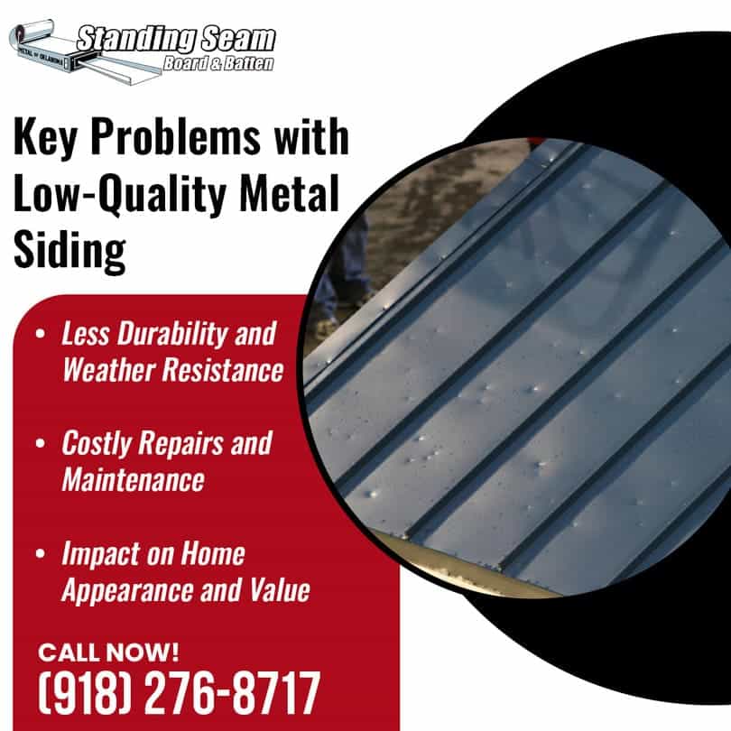 Key Problems with low-quality metal siding