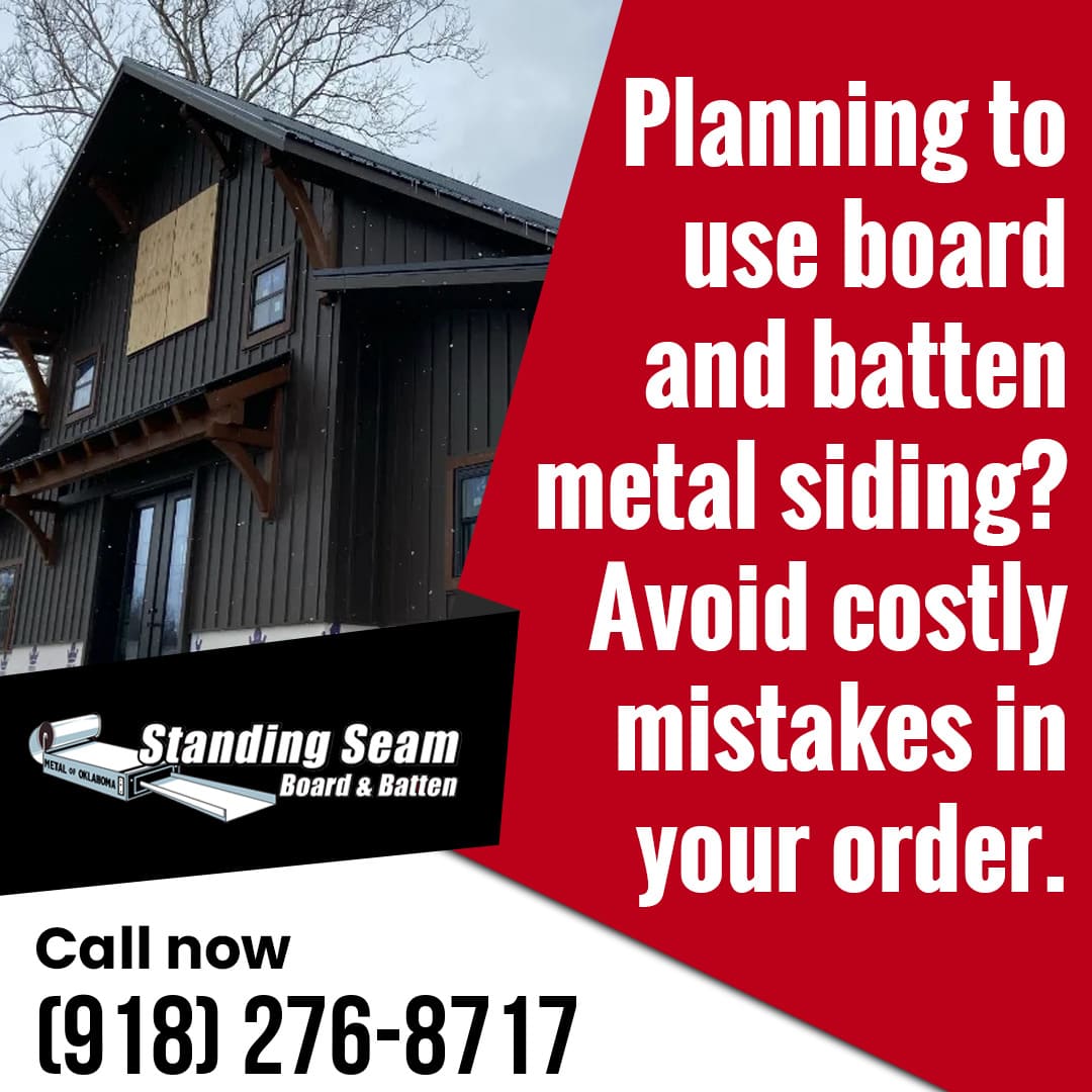 Board and Batten Metal Siding Oklahoma Supplier