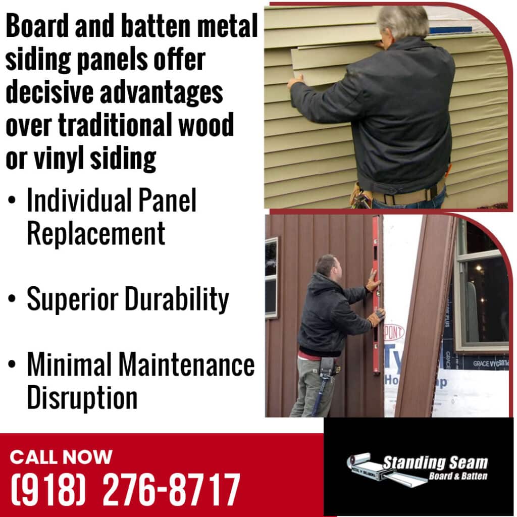 advantage of board and batten metal siding over traditional wood